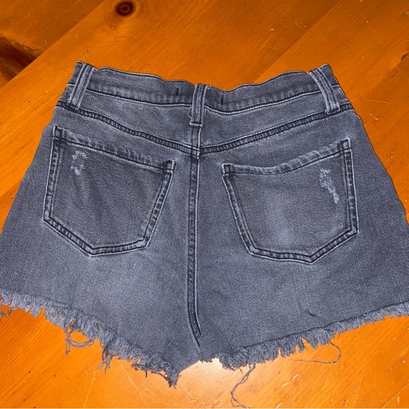 Urban Outfitters Super highrise 90s punk black denim shorts y2k summer bottoms - Picture 5 of 14